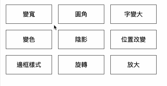 CSS 教學 - 多種 CSS hover 效果 - 基本 hover 效果