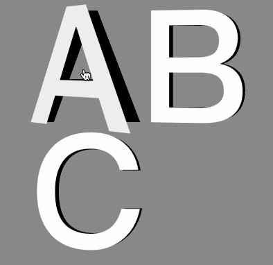 CSS 教學 - CSS 字母翻牌效果 - 使用 3D 變形產生翻轉效果