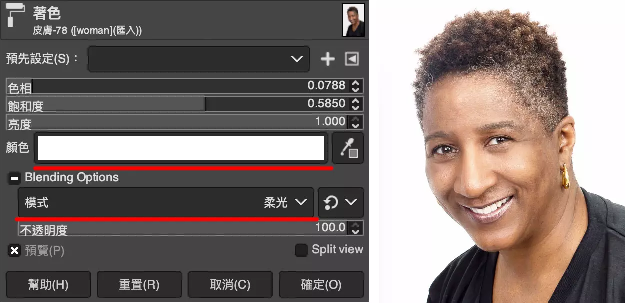 黑人變白人( 皮膚上色) - GIMP 教學