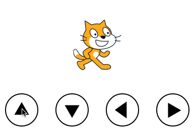 Scratch 3 按鈕控制貓咪 ( 廣播 )